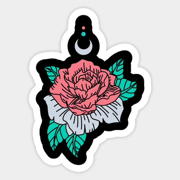 Vintage Rose Sticker by MoreGraphics